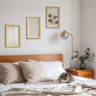Tavelvägg med 3 tavlor Boho fina posters abstrakta växtmotiv