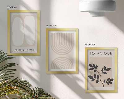 Tavelvägg med 3 tavlor Boho fina posters abstrakta växtmotiv