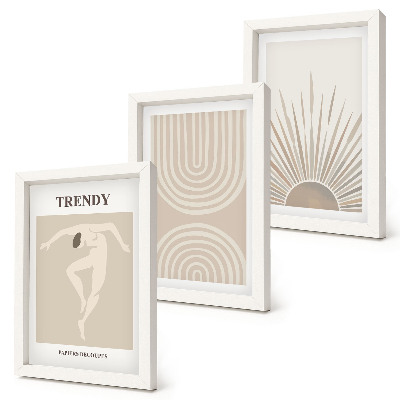 Posterpaket Pastellfärgade posters, moderiktiga boho-abstraktioner