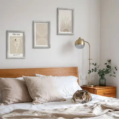 Posterpaket pastellfärgade posters med moderiktiga boho-abstraktioner