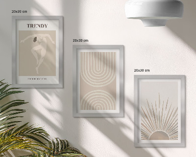 Posterpaket Pastellfärgade posters, moderiktiga boho-abstraktioner