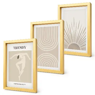 Posterpaket pastellfärgade posters med moderiktiga boho-abstraktioner