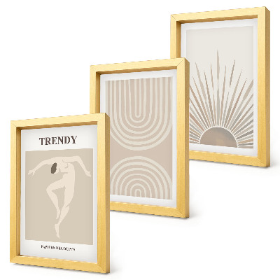Posterpaket Pastellfärgade posters, moderiktiga boho-abstraktioner