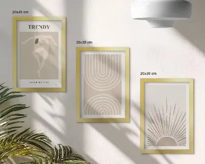 Posterpaket pastellfärgade posters med moderiktiga boho-abstraktioner
