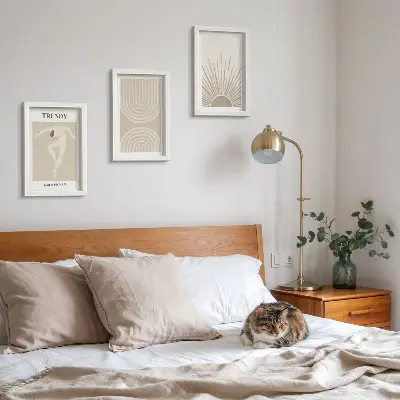 Posterpaket pastellfärgade posters med moderiktiga boho-abstraktioner