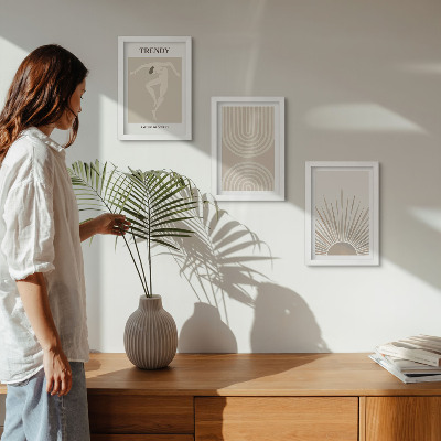 Posterpaket Pastellfärgade posters, moderiktiga boho-abstraktioner