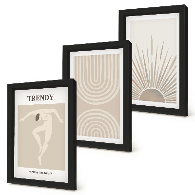 Posterpaket Pastellfärgade posters, moderiktiga boho-abstraktioner