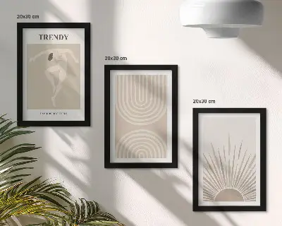 Posterpaket pastellfärgade posters med moderiktiga boho-abstraktioner