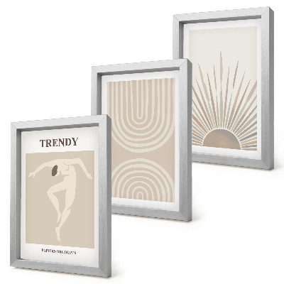 Posterpaket Pastellfärgade posters, moderiktiga boho-abstraktioner