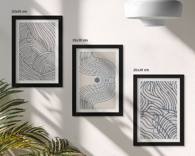 Posterpaket Abstrakta dekorativa linjer vågformer