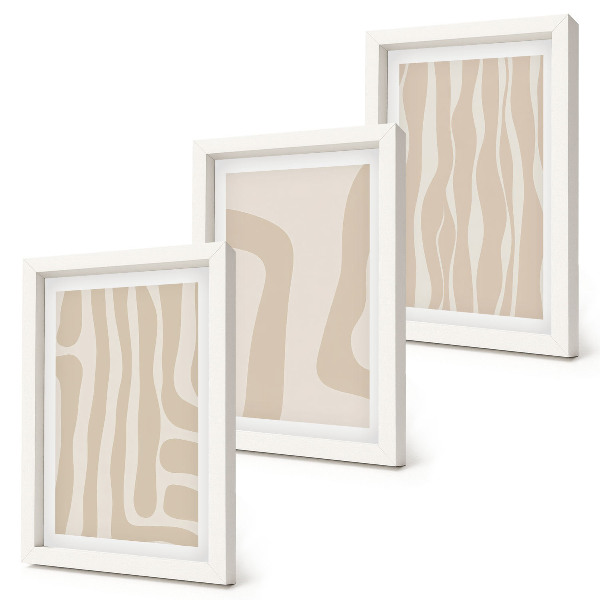 Posterpaket Abstrakta mönster, minimalistiska former, boho-stil