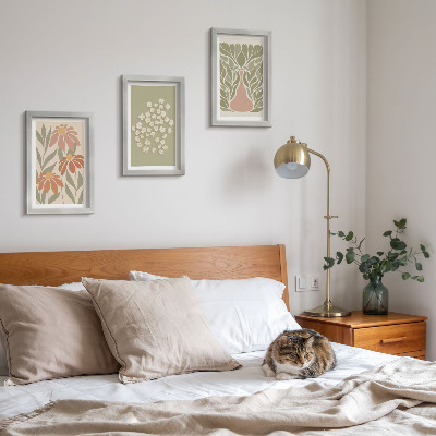 Posterpaket Blommotiv, minimalistiska mönster, boho-stil