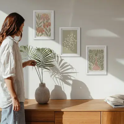 Posterpaket med blommotiv i minimalistisk boho-stil