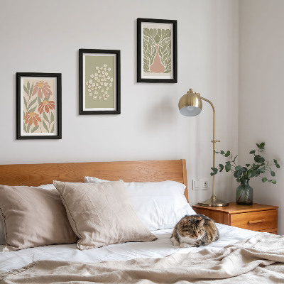 Posterpaket Blommotiv, minimalistiska mönster, boho-stil
