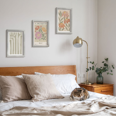 Tavelvägg med 3 tavlor Botaniska motiv poster Paris minimalism