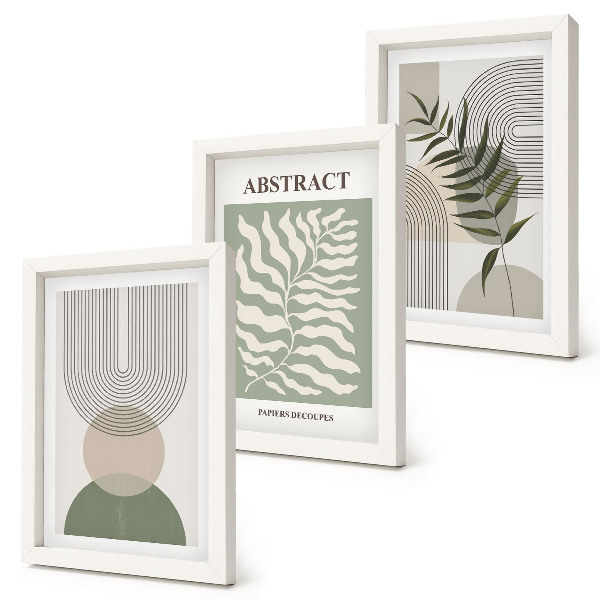 Posterpaket Botaniska abstrakta element i rustik boho-stil
