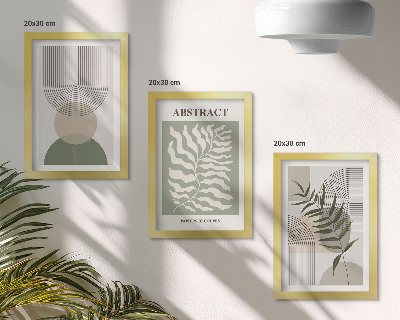Posterpaket Botaniska abstrakta element i rustik boho-stil