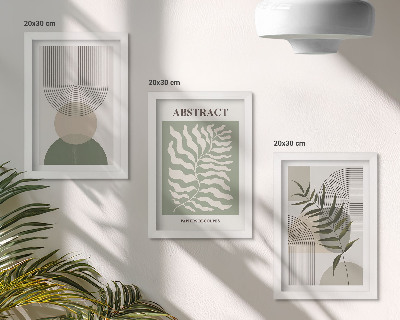 Posterpaket Botaniska abstrakta element i rustik boho-stil