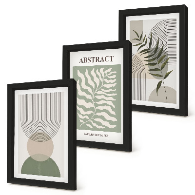 Posterpaket Botaniska abstrakta element i rustik boho-stil