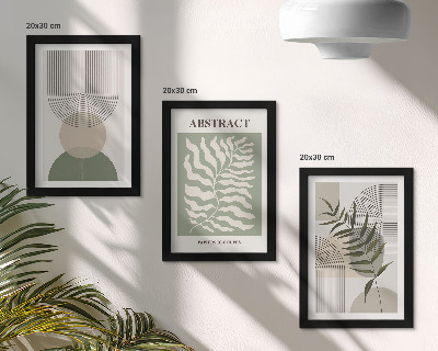 Posterpaket Botaniska abstrakta element i rustik boho-stil