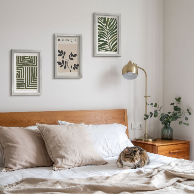 Tavelvägg med 3 tavlor Botaniska kompositioner i stil med boho minimalism