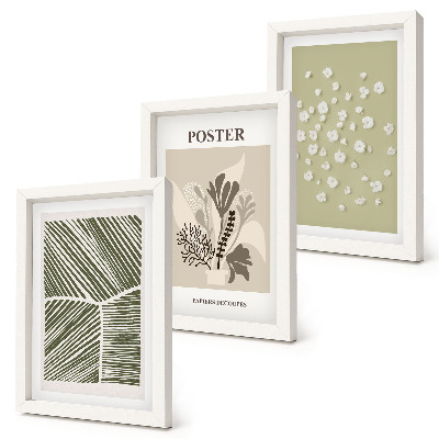 Posterpaket Växtmotiv i dämpade färger och mönster