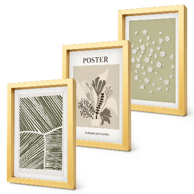 Posterpaket Växtmotiv i dämpade färger och mönster