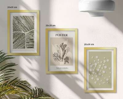 Posterpaket Växtmotiv i dämpade färger och mönster