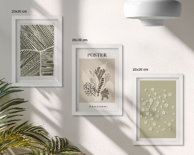 Posterpaket Växtmotiv i dämpade färger och mönster