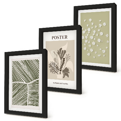 Posterpaket Växtmotiv i dämpade färger och mönster