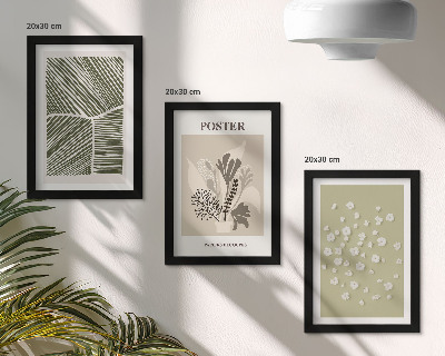 Posterpaket Växtmotiv i dämpade färger och mönster