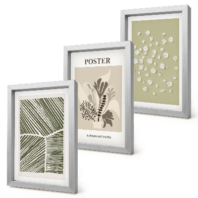 Posterpaket Växtmotiv i dämpade färger och mönster