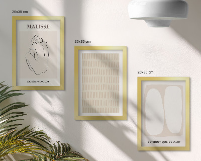 Posterpaket Linjer och former i nyanser av beige och vitt
