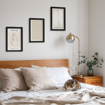 Posterpaket Linjer och former i nyanser av beige och vitt