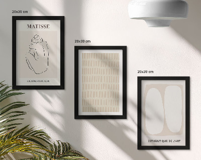 Posterpaket Linjer och former i nyanser av beige och vitt