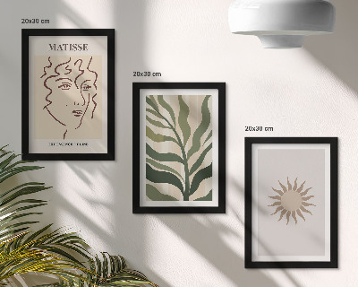 Posterpaket Abstrakta växtmönster och linjer i dämpade färger