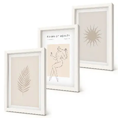 Posterpaket med minimalistiska och naturliga former