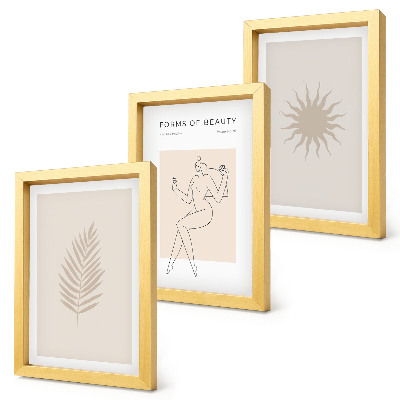 Posterpaket En samling minimalistiska former och naturliga former