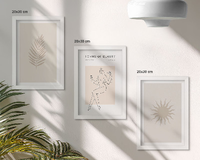 Posterpaket En samling minimalistiska former och naturliga former