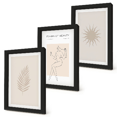 Posterpaket En samling minimalistiska former och naturliga former