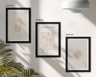 Posterpaket En samling minimalistiska former och naturliga former