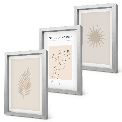 Posterpaket En samling minimalistiska former och naturliga former
