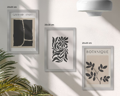 Posterpaket Abstrakta växtmönster och geometriska former