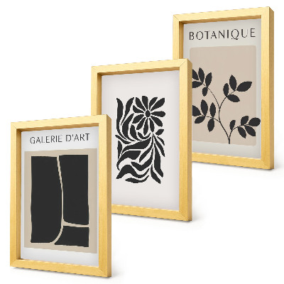Posterpaket Abstrakta växtmönster och geometriska former