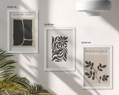 Posterpaket Abstrakta växtmönster och geometriska former