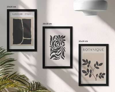 Posterpaket Abstrakta växtmönster och geometriska former