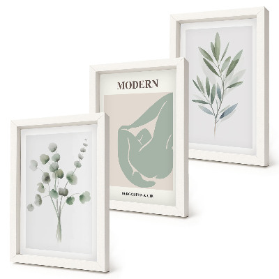 Posterpaket Växtmotiv i delikata gröna nyanser