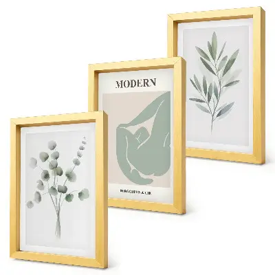 Posterpaket med växtmotiv i delikata gröna nyanser