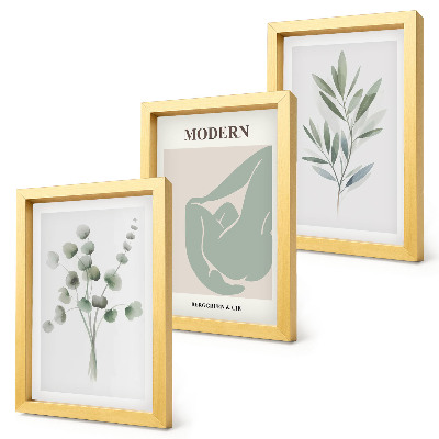 Posterpaket Växtmotiv i delikata gröna nyanser