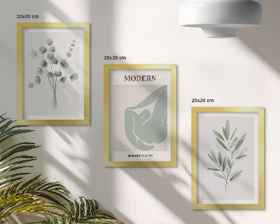 Posterpaket Växtmotiv i delikata gröna nyanser